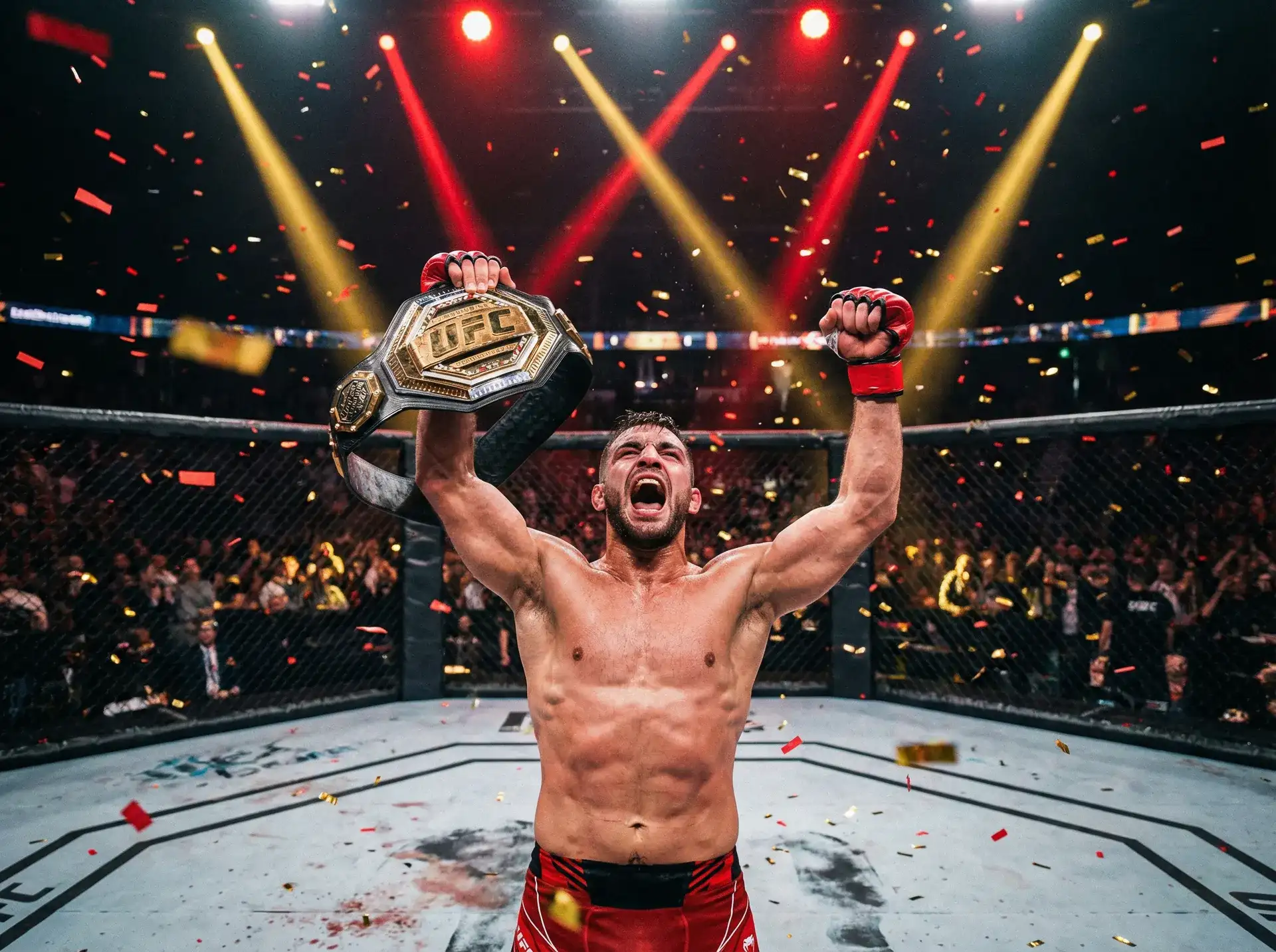 必撸大赛 重量级冠军战神阿瑞斯举起金腰带